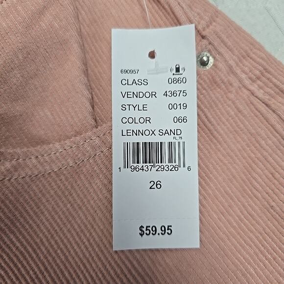 NWT Pacsun Womens Wide Leg High Waist Corduroy Pants Sz 26 Lennox Sand Pink - Picture 4 of 14